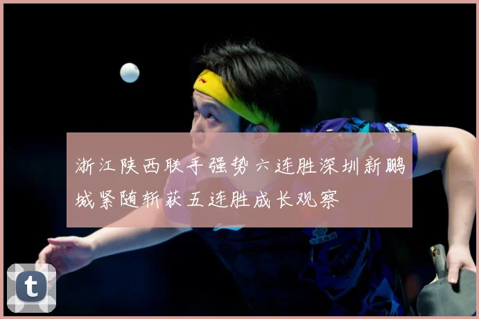 浙江陕西联手强势六连胜深圳新鹏城紧随斩获五连胜成长观察